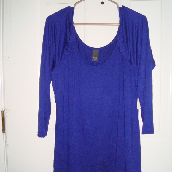 NWT!! VIOLET COLD SHOULDER BLOUSE - Picture 3 of 3